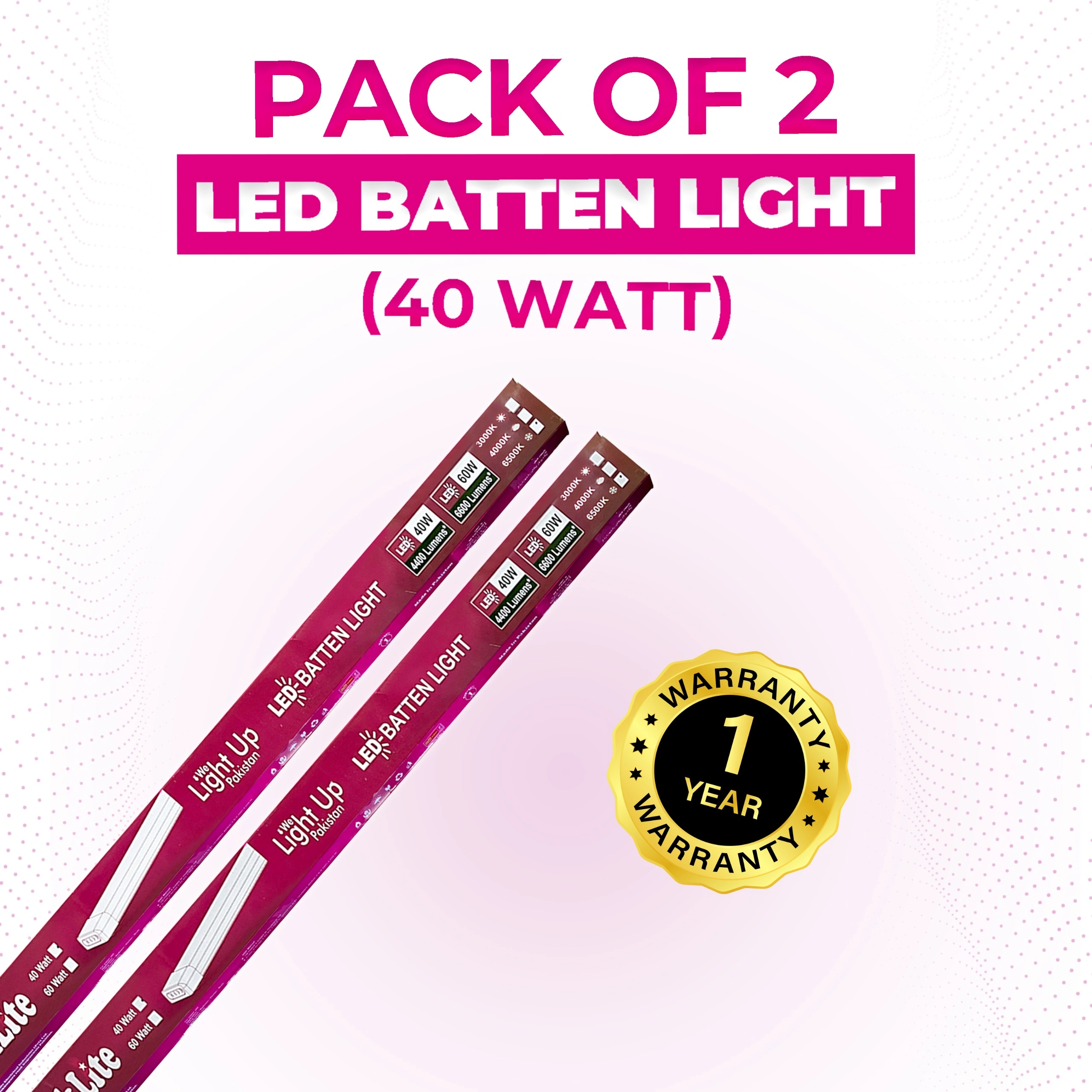 LED batten lights pack of 2