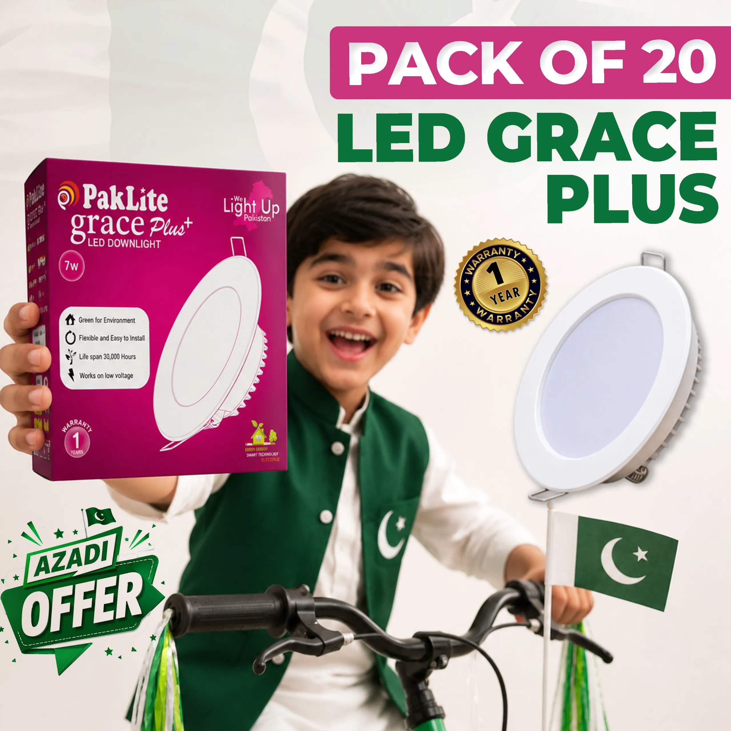 Pack of 20 LED Grace Plus Downlight