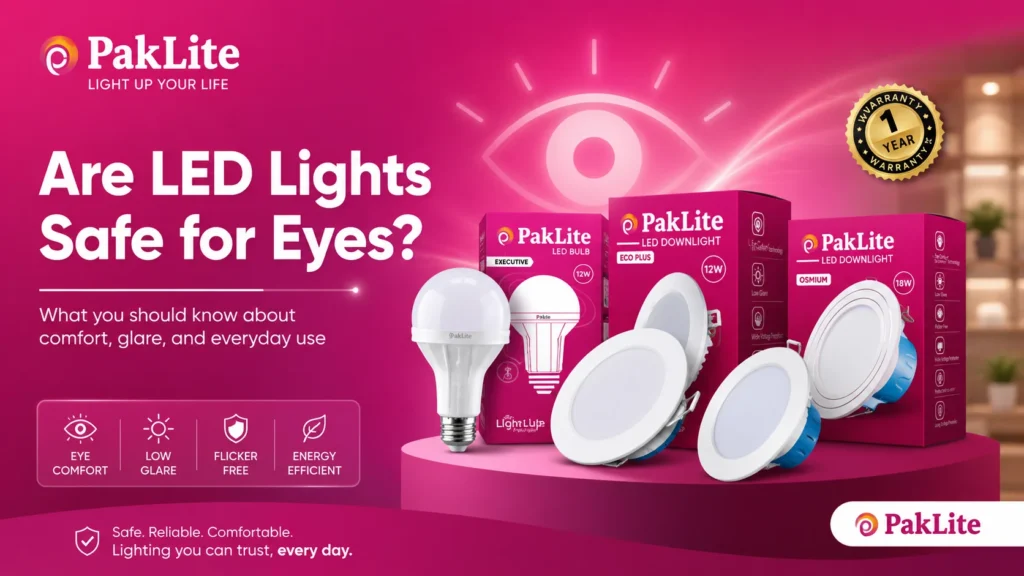 Are LED Lights Safe for Eyes – PakLite LED Lighting Guide
