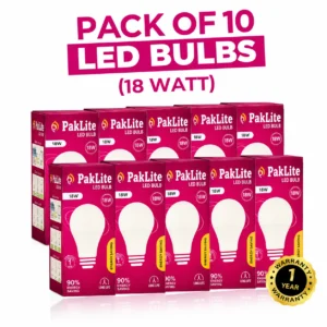 pack of 10 led bulbs 18w