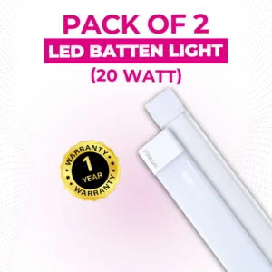 Pack of 2 LED Batten Lights 20W